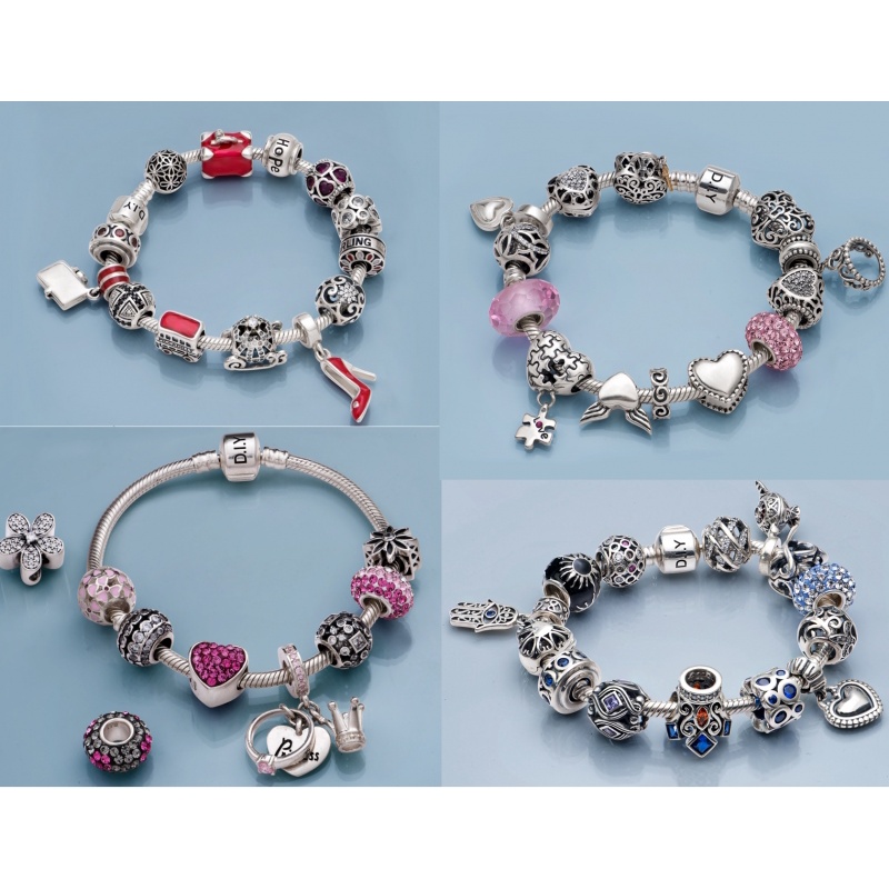 Vòng pandora mix charm cao cấp