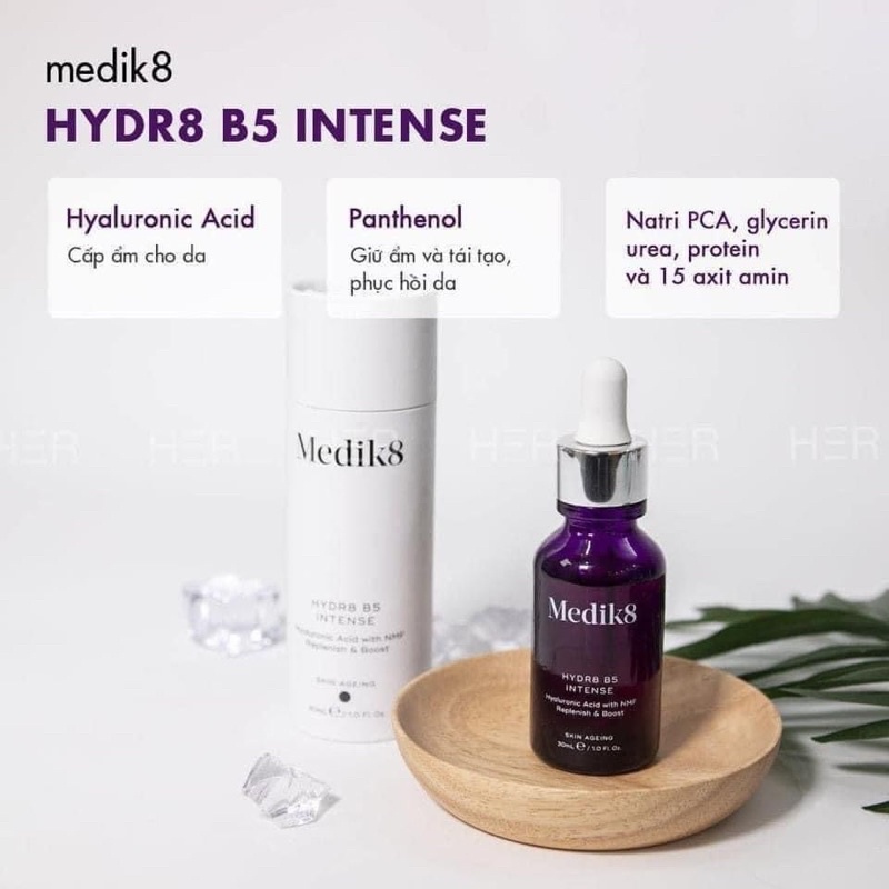 Tinh chất cấp ẩm phục hồi Medik8 Hydr8 B5 Intense - B5 medik tím