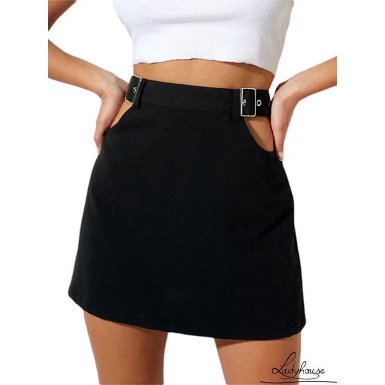 Chân Váy Bút Chì Lưng Cao Màu Trơn Thời Trang Mùa Hè Cho Nữ Size S/M/L