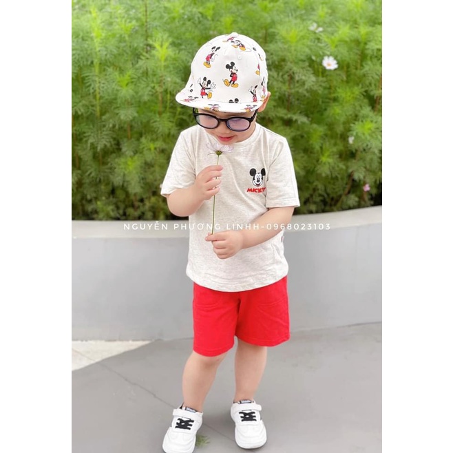 MU2 - MŨ LƯỠI TRAI MICKY 2 MÀU CHO BÉ