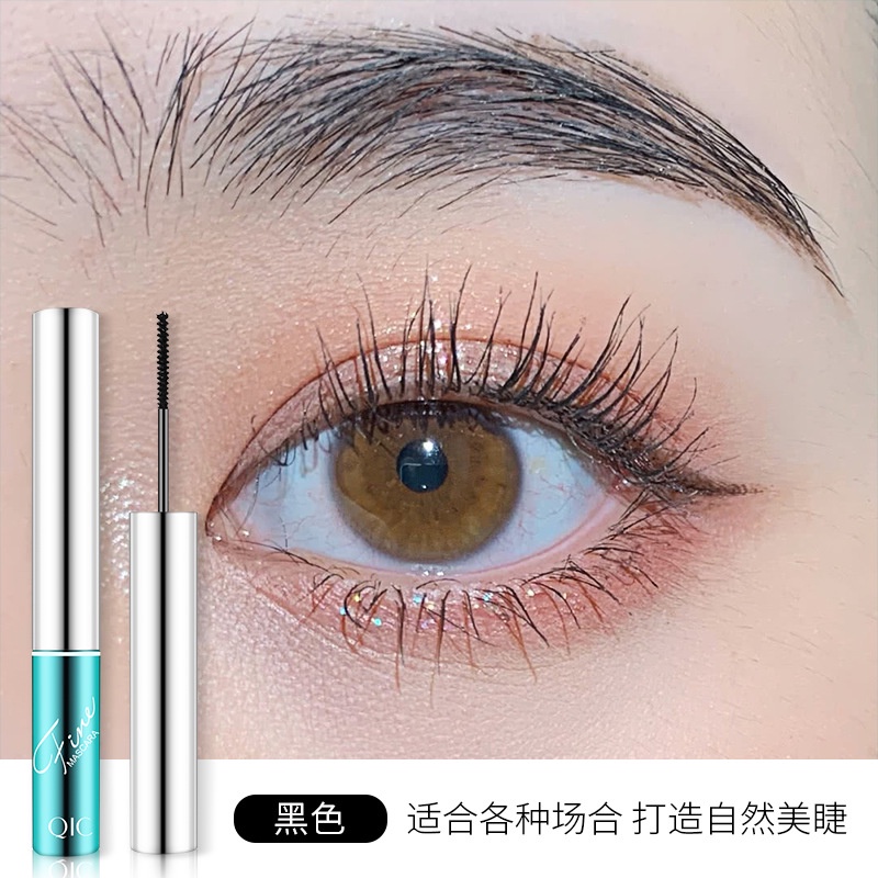 Mascara QIC Đầu Cọ Nhỏ Chuốt Mi Cong Dài Tự Nhiên Chống Nước Chống Mồ Hôi