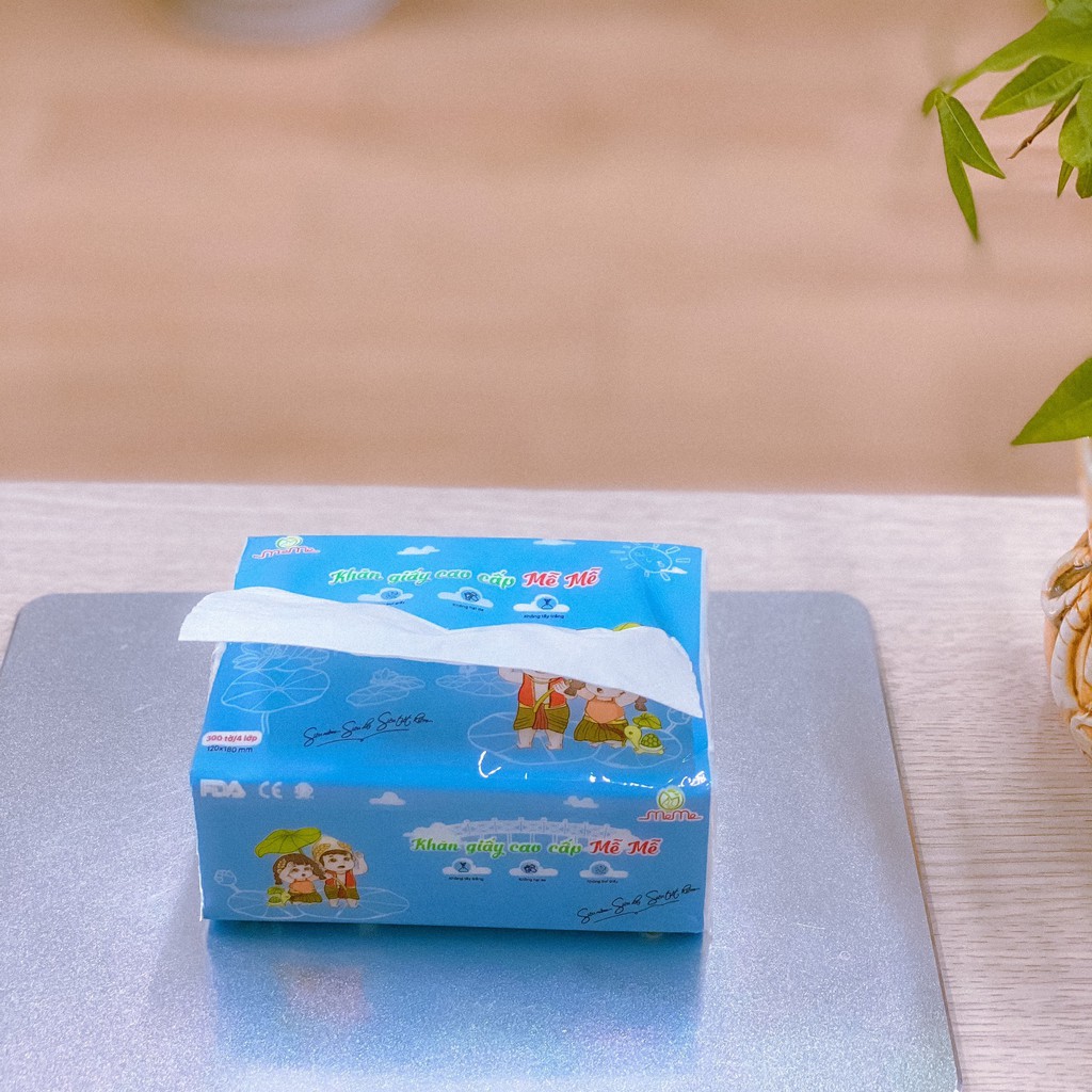 Combo 20 Gói Khăn Giấy Cao Cấp Mễ Mễ 4 Lớp,300 Tờ 120x180mm