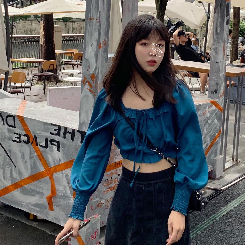Áo Dài Tay Croptop Thời Trang Sành Điệu Cao Cấp Cho Nữ