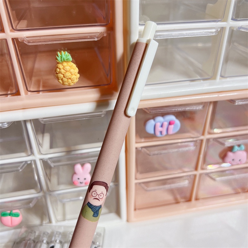 Set 6 bút mực đen ngòi 0.5mm dễ sử dụng nhanh khô phong cách Trung Hoa dành cho học sinh