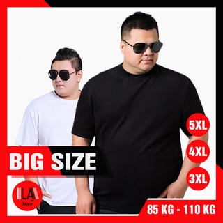 Áo Thun Trơn Big Size Trắng Đen 100% Cotton Thoáng Mát Dày Mịn Size 3XL, 4XL, 5XL