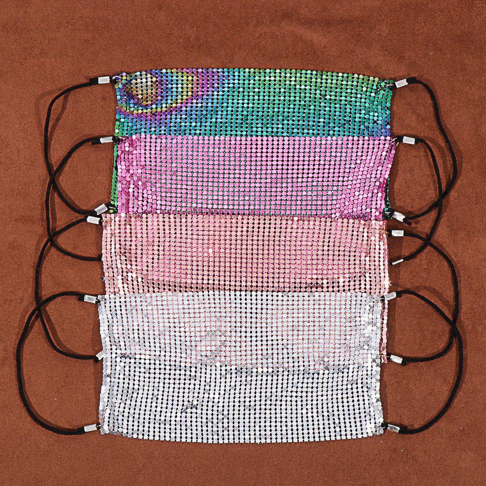 BEAUTY Trang Sức Mặt Cườm Đính Kim Sa Lấp Lánh Cho Bữa Tiệc Đêm