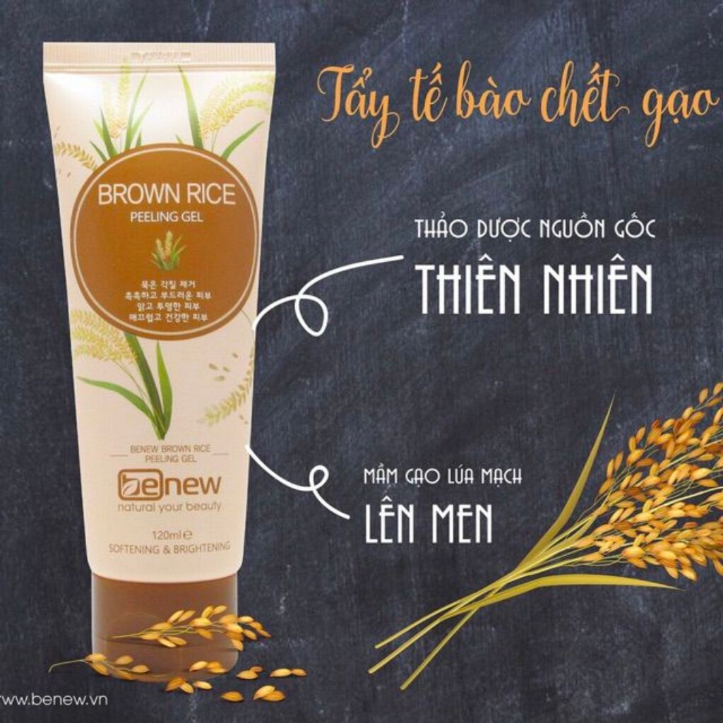 Kem tẩy da chết BENEW PEELING GEL chiết xuất trà xanh và gạo, giúp xóa mụn sạch da, dưỡng da sáng mịn