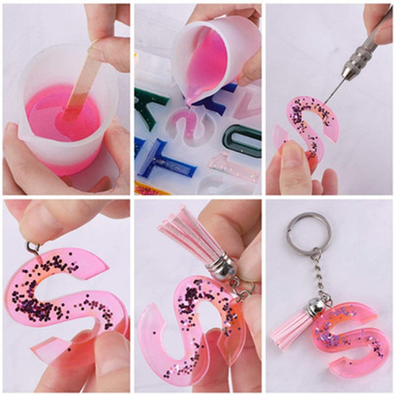 Khuôn Silicone Làm Đất Sét Hình Chữ Cái Tiếng Anh