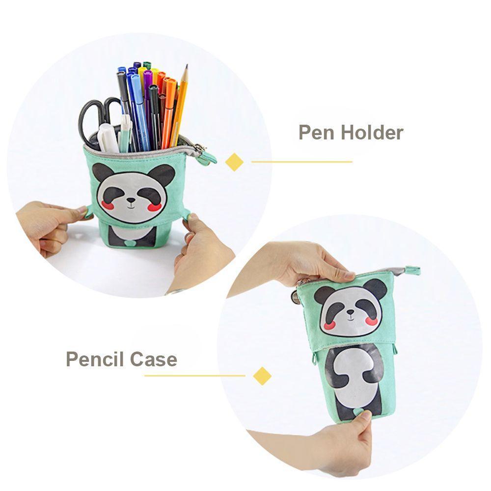 Túi Đựng Bút Bằng Vải Canvas Họa Tiết Cầu Vồng Dễ Thương
