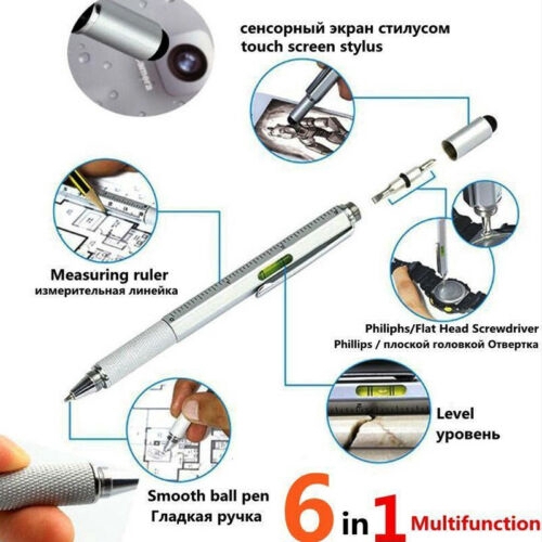 Bút stylus cảm ứng chạm kèm tuốc nơ vít 6 trong 1 đa năng tiện dụng