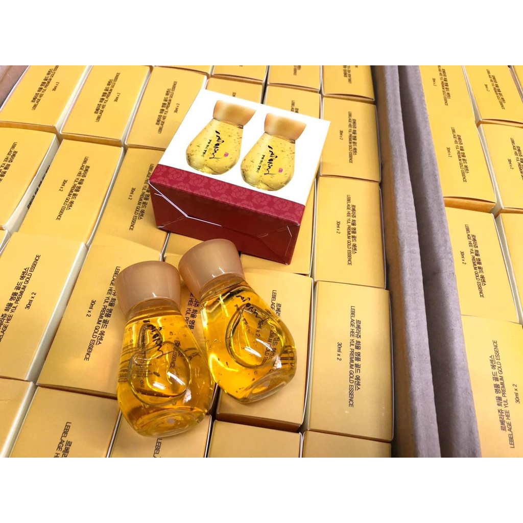 Cặp Tinh Chất Chống Lão Hóa Vàng 24K Lebelage Yul Premium Gold Essence 30ml