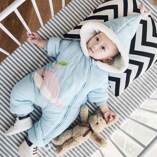 Bodysuit Phao lót Nhung Baby City - Hoạ tiết cá heo Sale xx% | BigBuy360 - bigbuy360.vn