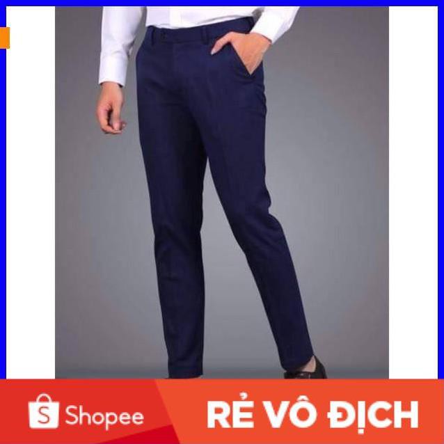 Quần vải tây âu nam rẻ đẹp xanh đen form Hàn Quốc chất đẹp