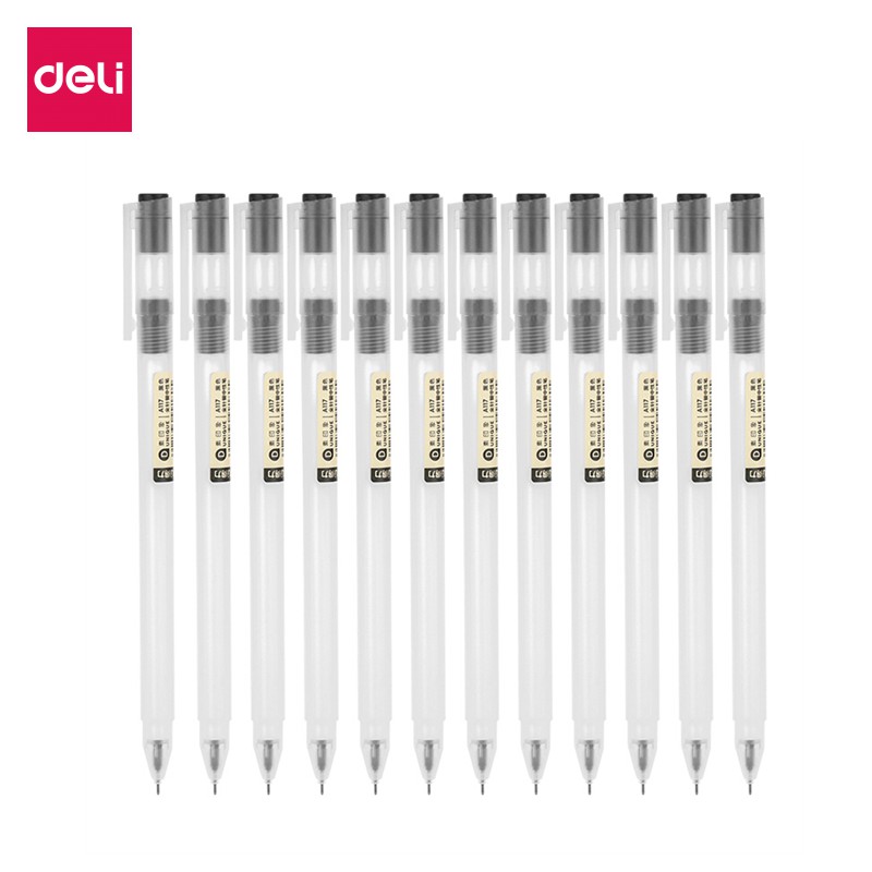 Bút Mực Nước Ngòi 0.5mm Trắng Chất Lượng DELI