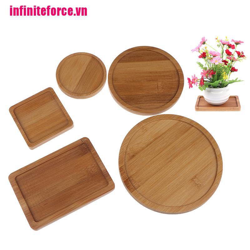 Khay Gỗ Tre Tròn / Vuông Cho Vườn