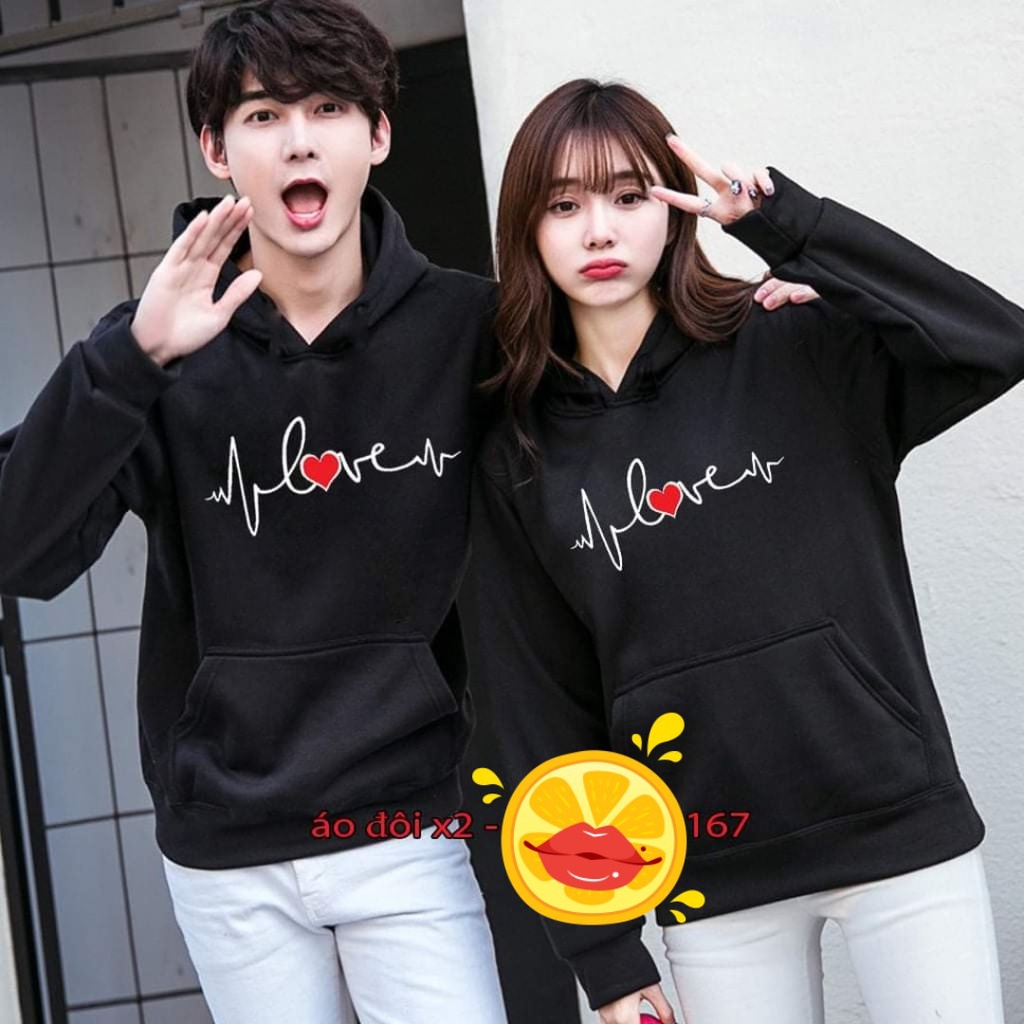 Áo đôi hoodie nam nữ- áo khoác cặp nam nữ hoodie- áo đôi mùa đông--áo hoodie đôi giá rẻ ĐỒNG PHỤC ANH NGA