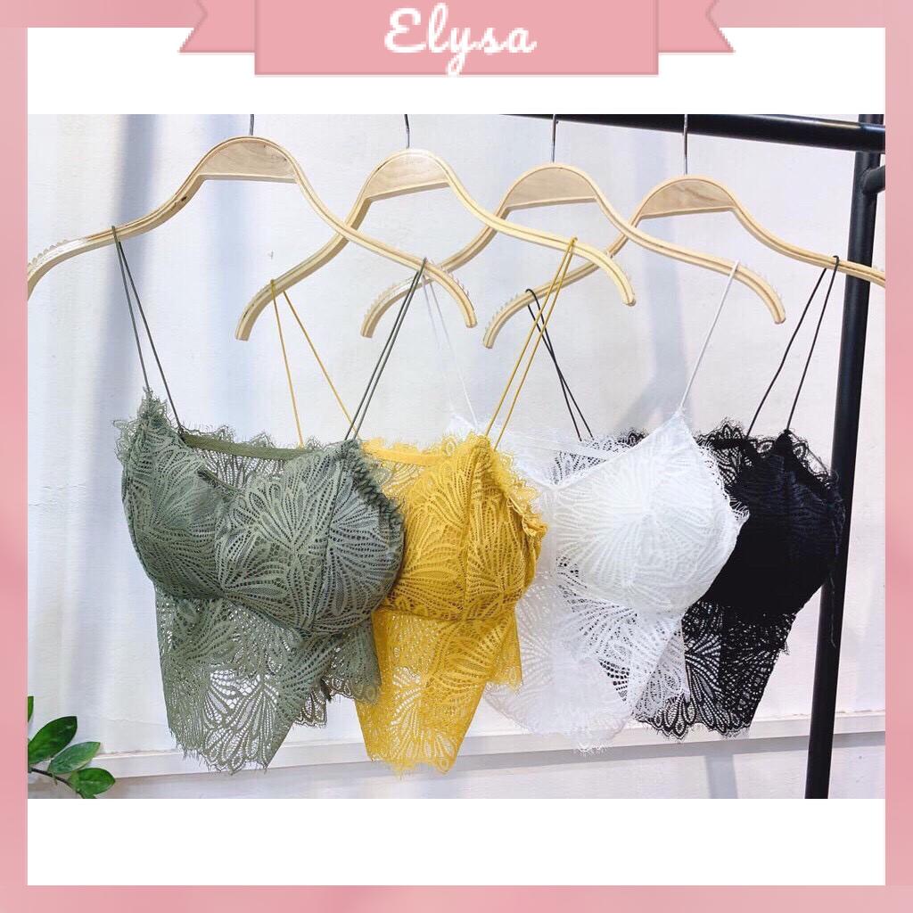 Áo Bra Nữ 2 Dây Ren Lá Dáng Lửng 9936