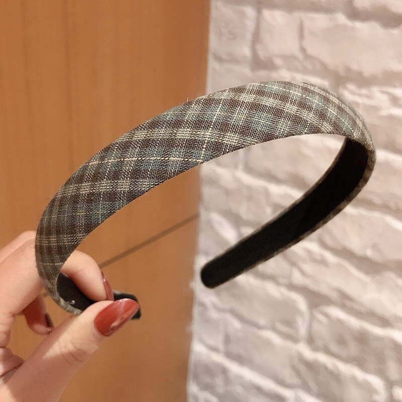 Băng đô cài tóc caro xinh xắn HOT TREND