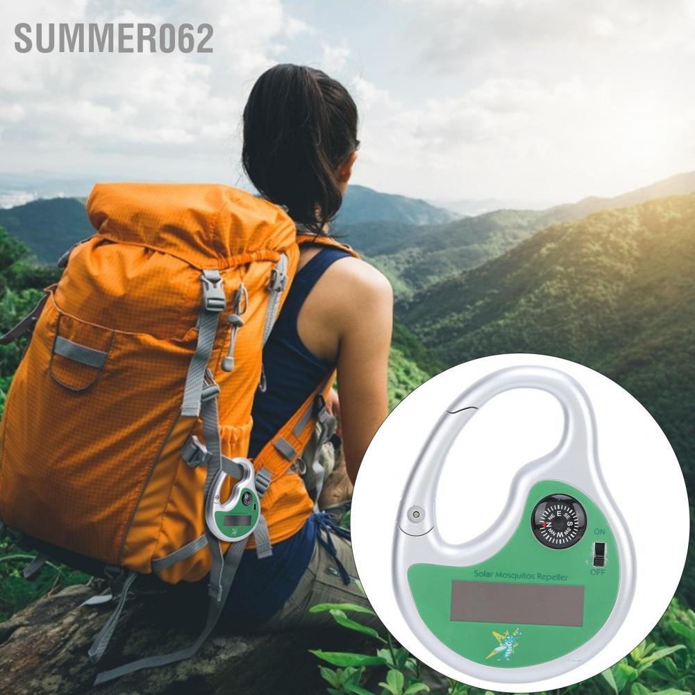 Summer062 Pest Repeller Portable Plastic Solar Mosquito Insect with Compass for Outdoor Fishing Hiking Camping Gardening