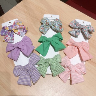 Kẹp tóc nơ cho bé gái, set 3 kẹp nơ