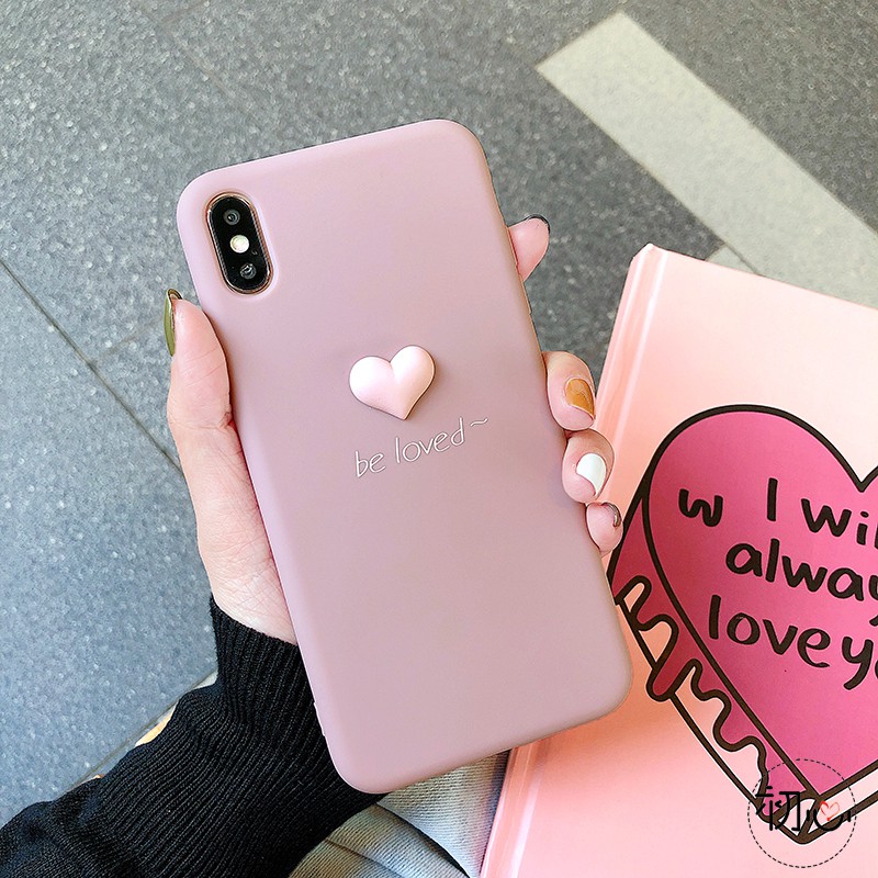 [ IPHONE ] Ốp Lưng Silicon Tim Nổi Be Loved - M008