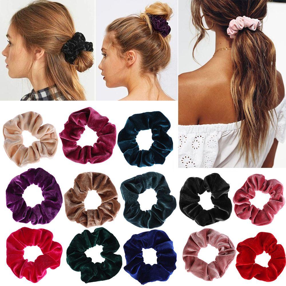 Dây Cột Tóc Co Giãn Phong Cách Vintage Thời Trang
