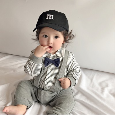 Cod 【Hàng Có Sẵn】Mũ Bóng Chày Cotton Thêu Chữ m” Có Thể Điều Chỉnh Phong Cách Hàn Quốc Mùa Hè Cho Trẻ Em