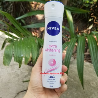 Xịt ngăn mùi Nivea Extra Whitening trắng mịn mờ vết thâm 150ml