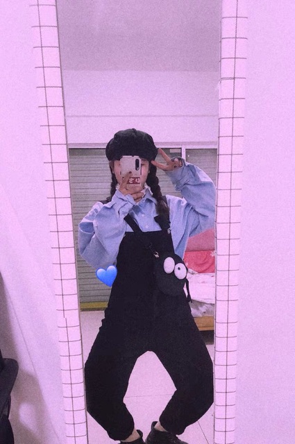 [KÈM ẢNH THẬT + SẴN] yếm quần bò jeans dài cute ulzzang hàn quốc | BigBuy360 - bigbuy360.vn