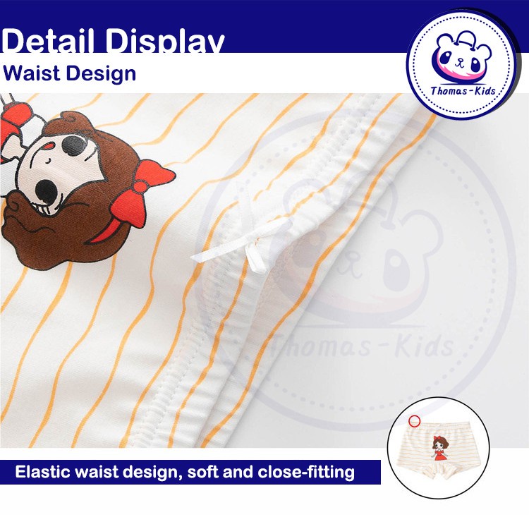 Set 5 Quần Lót Boxer Bằng Cotton Thoáng Khí Thoải Mái In Họa Tiết Công Chúa Nhỏ Cho Bé Gái 3-12 Tuổi