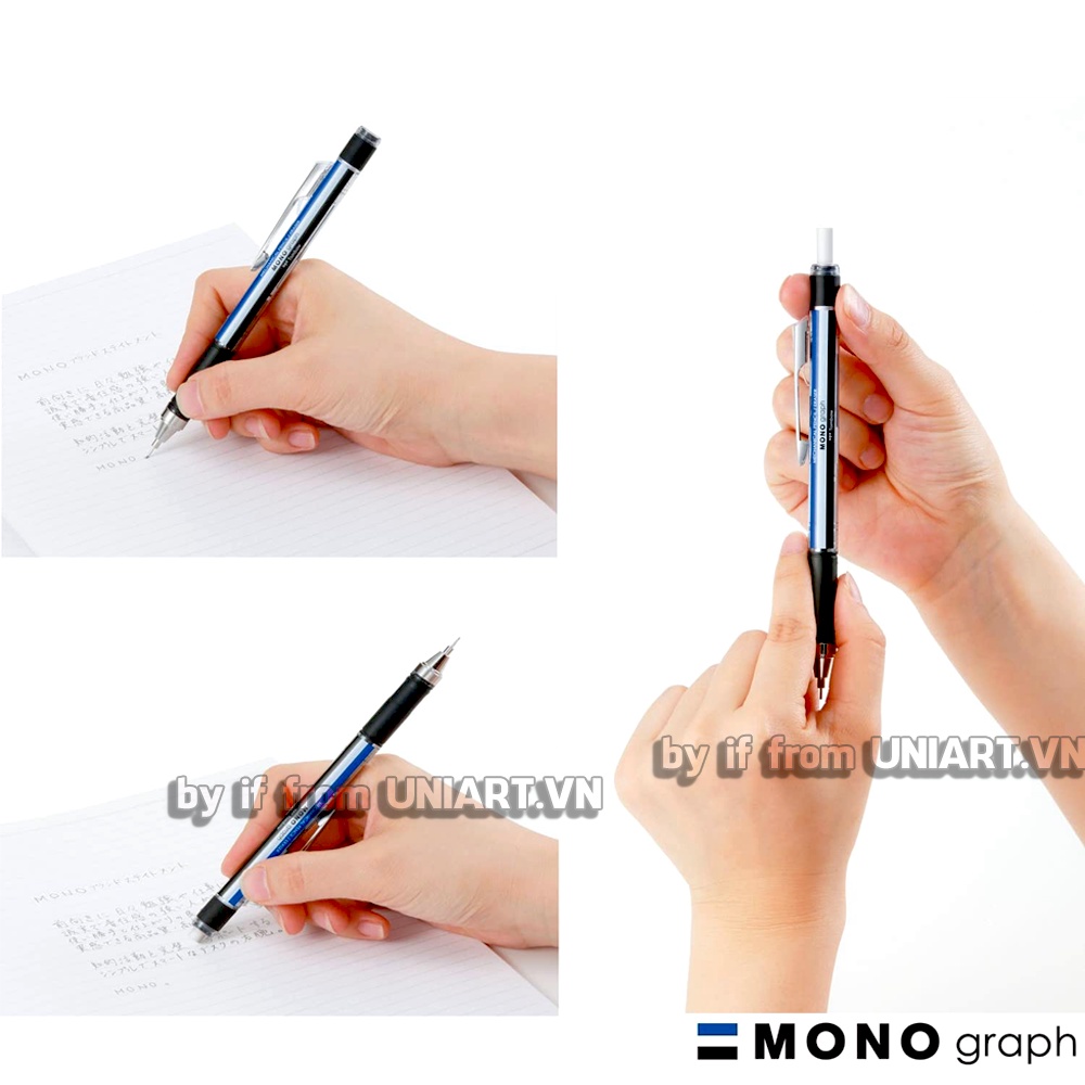 Bút chì bấm Tombow Mono Graph cao cấp Nhật Bản ngòi 0.3/0.5mm