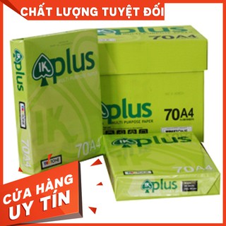 Giấy A4 IK PLus 70 - Giấy Photo - Giấy in - Giấy IK - Giấy A4 - Văn phòng phẩm - Aha Book