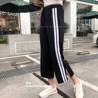 [HÀNG QUẢNG CHÂU KÈM ẢNH THẬT] QUẦN SUÔNG SỌC XẺ GẤU SIÊU XINH / QUẦN ỐNG SUÔNG / QUẦN KẺ SỌC / QUẦN XẺ GẤU