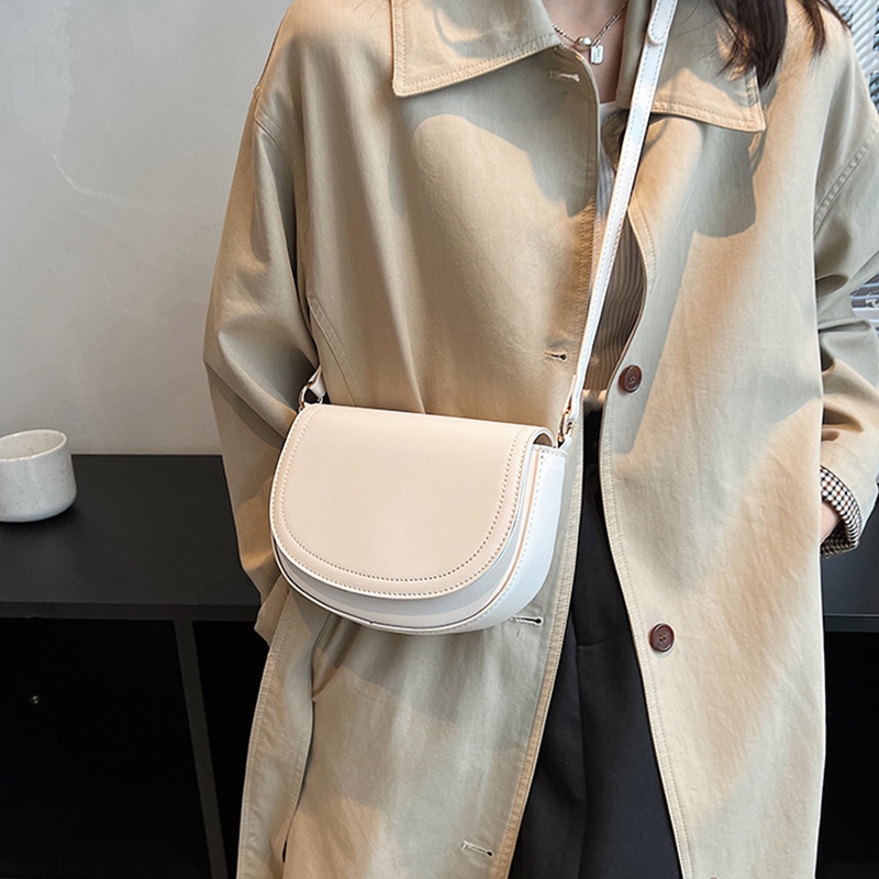 Túi đeo chéo IELGY màu sắc đơn giản phong cách retro thời trang dành cho nữ