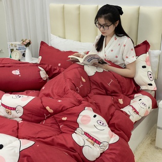 Bộ 5 món Chăn Phao Polly siêu đáng yêu in hình 3D ga bo chun , chăn chần bông siêu dày, siêu nhẹ ,chần bông tinh khiết