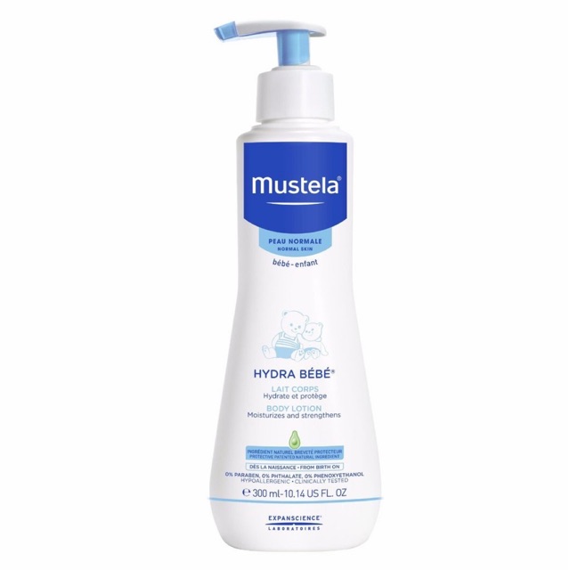 Kem Dưỡng Da Toàn Thân Cho Trẻ Sơ Sinh &amp; Em Bé Da Mustela (Hydra Bebe Body Lotion) 300ml