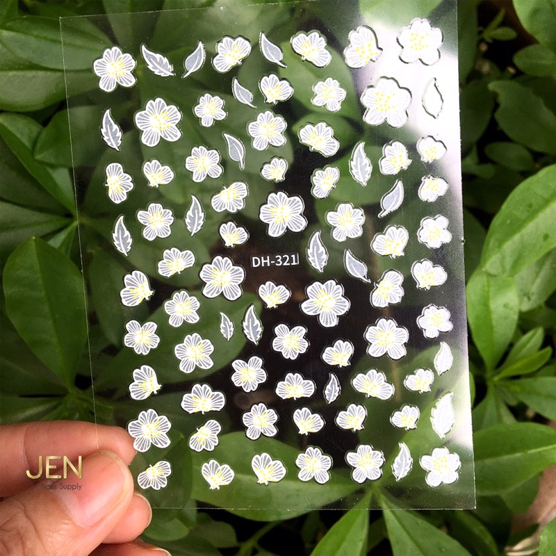 Sticker dán móng nail hoa mai Tết