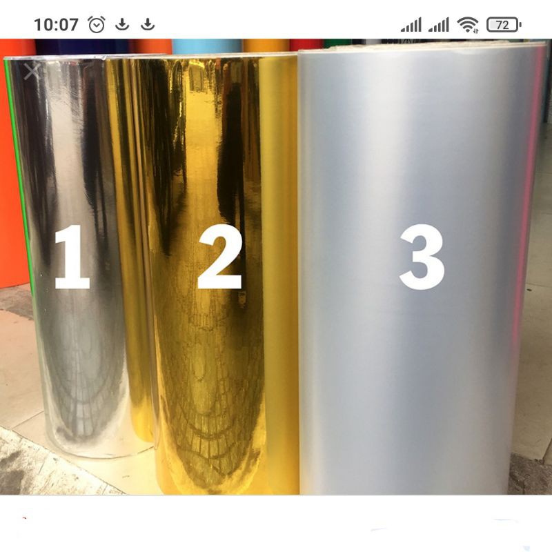 Combo 5 mét Decal Xi Bạc Bóng Gương / Xi Vàng Gương / Xi Bạc Nhôm Mờ .