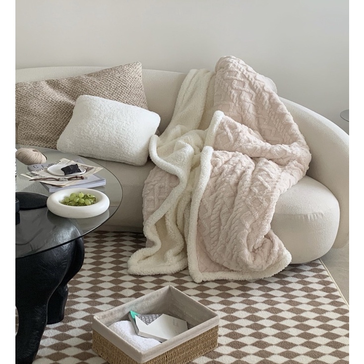 Chăn len cừu TAFURONG Chăn lông cừu vặn thừng MÂY BEDDING