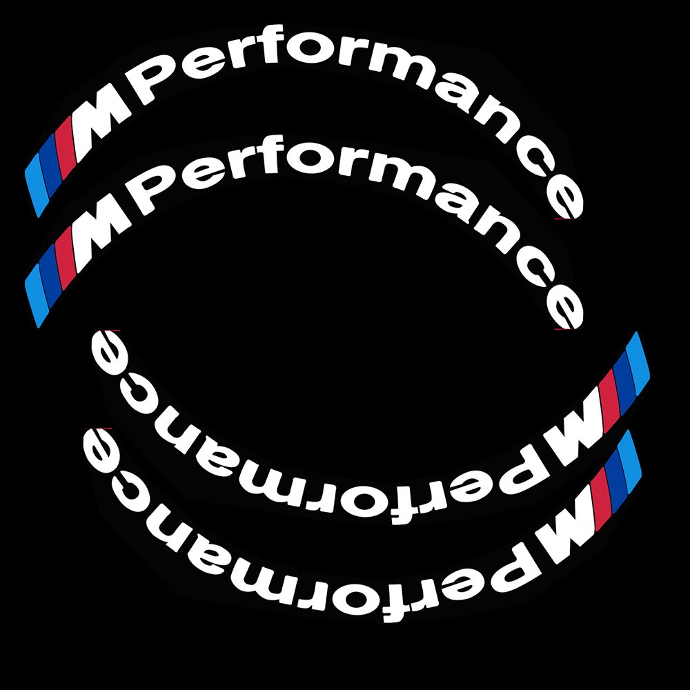 1 Set Miếng Dán Lốp Xe Hơi/Mô Tô Hình Chữ Cái Trang Trí Cá Tính Cho BMW