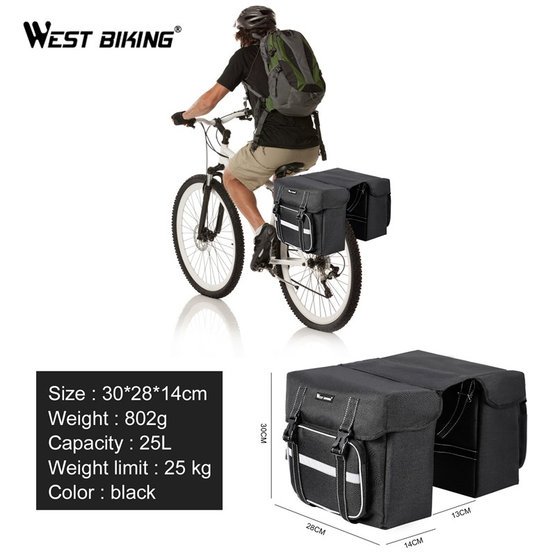 Túi đựng vật dụng hành lý WEST BIKING dung tích lớn 25l chống thấm nước