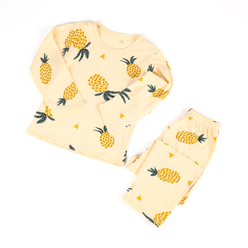 ABreeze Bộ Đồ Ngủ Vải Cotton Mỏng Mềm Mại In Họa Tiết Hoạt Hình Dễ Thương Dành Cho Bé Cỡ 100-180