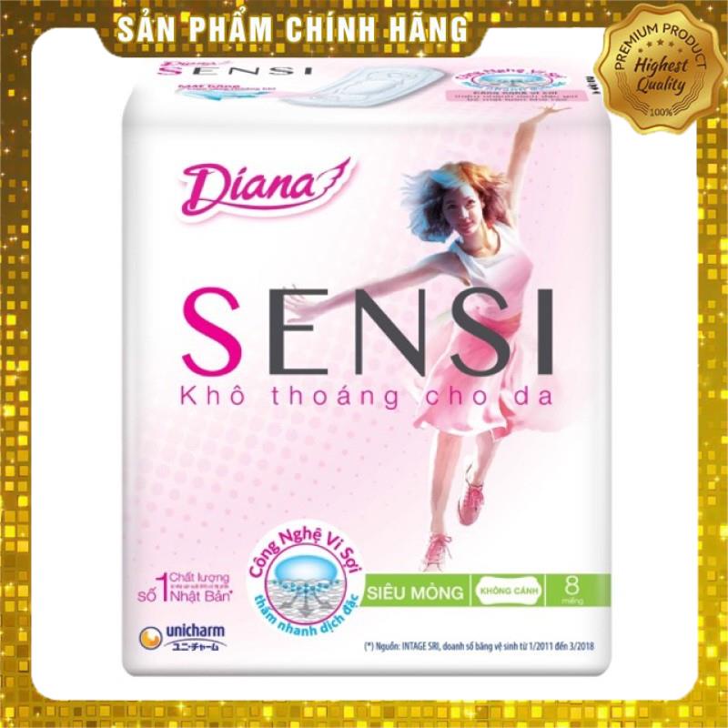 Bịch 6 Gói Băng Vệ Sinh Diana Sensi Siêu Mỏng Không Cánh/Có Cánh