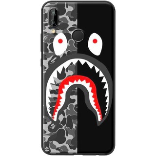 Ốp Lưng Huawei Nova 3e Bape  Xám Đen Chia Đôi