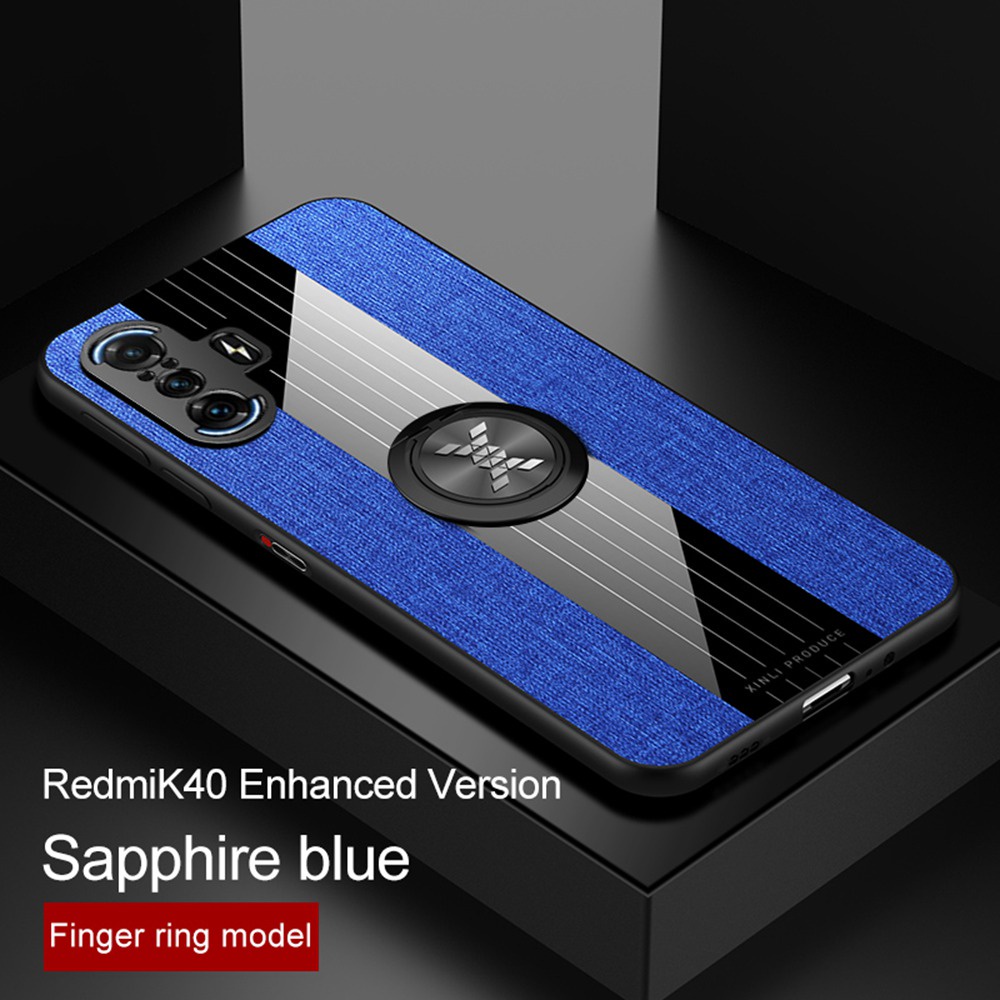 Ốp Điện Thoại TPU Mềm Phối Vải Dệt Có Giá Đỡ Nam Châm Thời Trang Cho Xiaomi Redmi K40 Gaming