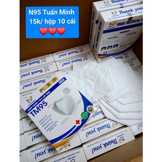 KHẨU TRANG N95 Tuấn Minh 5 lớp không van kháng khuẩn, không bí thở, không đau tai, không kích ứng nhạy cảm