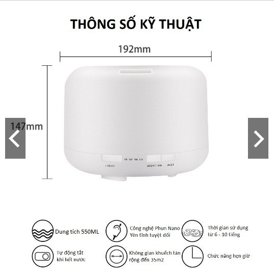 ✅ Máy Xông Tinh Dầu 500ML CÓ LOA BLUETOOTH NGHE NHA ✅ Máy khuếch tán tinh dầu, Phun Sương Tạo Độ Ẩm Trụ Tròn Có Remote