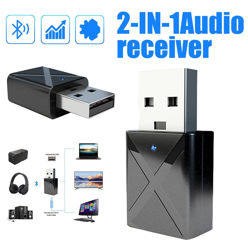 Bộ Thiết Bị Truyền Tín Hiệu Âm Thanh Bluetooth 5.0 2 Trong 1 Jack 3.5mm Aux A2Dp, Avrcp Cho Pc Tv/Tai Nghe | BigBuy360 - bigbuy360.vn