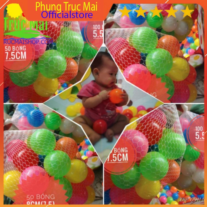 100 bóng nhựa Việt Nam 8cm ✅ đồ chơi trẻ em