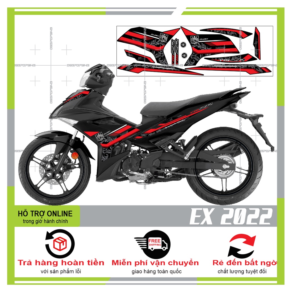 ( Quí khách vui lòng mang ra tiệm cho thợ dán ) Tem EX 150 2022